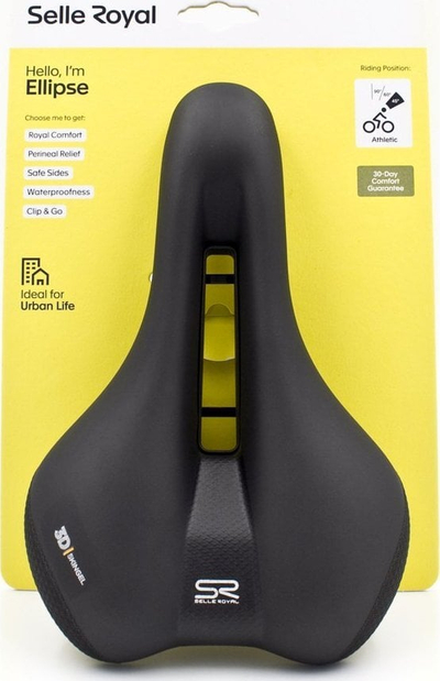 Selë biçiklete Selle Royal Ellipse, unisex, komode, e zezë