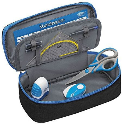 Etui për lapsa Wedo 24243010, me flap mrena, i zi e blu