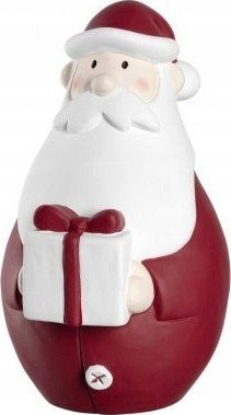 Figurinë zbukuruese Leonardo Santa Claus, me qiri, 30cm