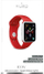 Rrip për orë inteligjente Icon Aw44iconred, silikon, për Apple Watch 44mm, i kuq