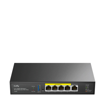 2-IN-1 Gigabit VPN Router / AP Controller with 4 PoE+ Ports (C200P)