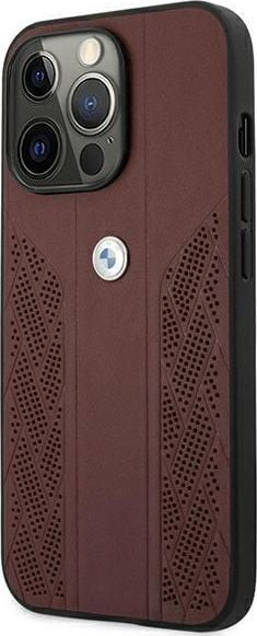 Futrollë telefoni BMW BMHCP13LRSPPR për iPhone 13 Pro 6.1", hardcase lëkurë, e kuqe
