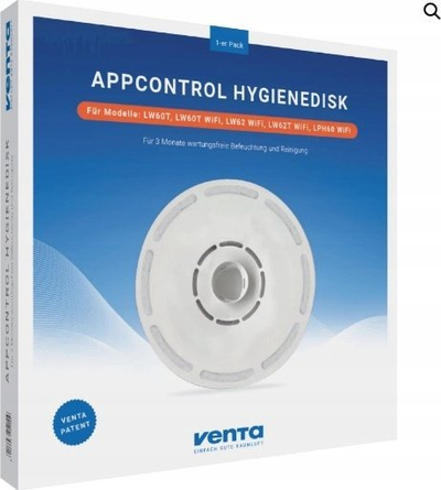 Filtër zëvendësues për lagështues ajri Venta AppControl Hygienedisk, 1 copë, deri 3 muaj përdorim, i bardhë