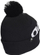 Kapelë dimri Adidas Sportswear Pompom Beanie H32425, triko e butë, logo e madhe, e zezë