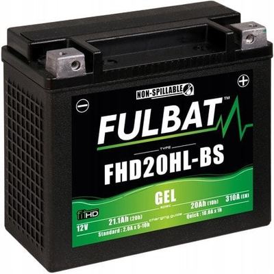 Bateri motori Fulbat FHD20HL-BS, GEL, zevëndëson HVT1 Harley 65989-97