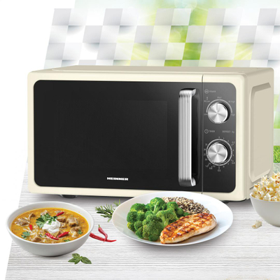 Furrë me mikrovalë Heinner HMW-MD20MRCR, 20L, 800W, krem