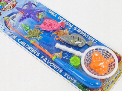 Lodër set peshkimi Adar 471139, kallam plastik, figura deti, shumëngjyrëshe