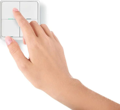 Çelës muri smart ZigBee Tuya, 4 butona, pa tela, i bardhë