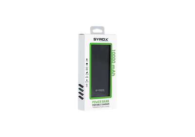 Powerbank Syrox, 10000 mAh, i hirtë