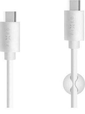Kabllo karikimi FIXED USB C në USB C, 2m, 60W PD, e bardhë