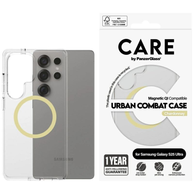 Maskë telefoni PanzerGlass Urban Combat për Samsung Galaxy S25 Ultra, magnetike QI, transparente