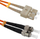 Kabllo optike Qoltec Patchcord SC UPC në ST UPC, Multimode OM2, Duplex 1m
