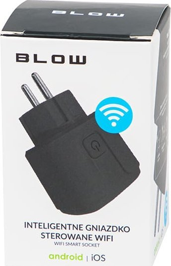 Prizë inteligjente Blow 72-076, WiFi Tuya v3, matje energjie, e zezë