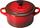 Tavë e vogël rrethore Le Creuset Cerise, gur qeramik, me kapak, e kuqe