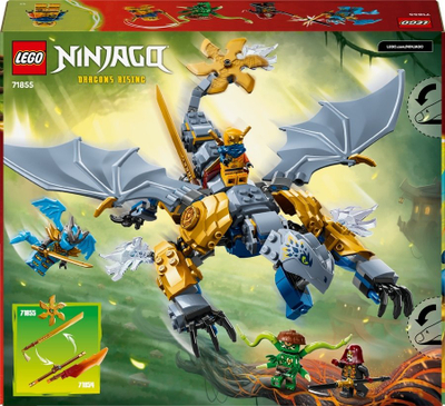 Lodër LEGO NINJAGO Dragon Ninja Riyu 71855, 347 copa, set për ndërtim, gri