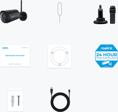 Kamerë sigurie Reolink Argus B320-B, IP Wi-Fi, 3MP, sensor PIR, e bardhë