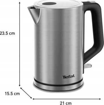 Shtekator elektrik Tefal Bronx, 1.7L, çelik inox, ngjyrë argjendi