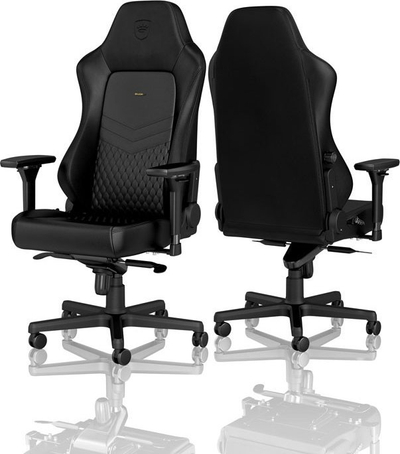 Karrige gaming Noblechairs HERO me lëkurë të vërtetë, ergonomike, e zezë