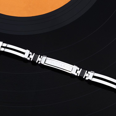 Byzylyk për meshkuj Trussardi T-Steel TJAXV25, i argjendtë