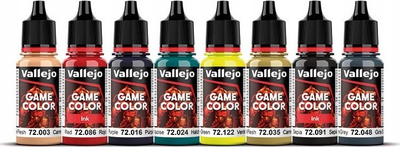 Сет акрилни бои Vallejo Game Color Non Death Chaos, 8 парчиња, за минијатури