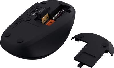 Maus Trust Yvi+, wireless RF edhe Bluetooth, 1600 DPI, i zi