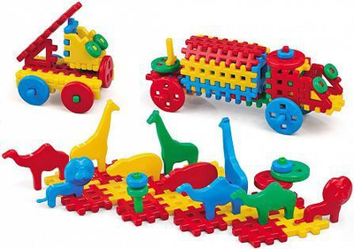 Lodër ndërtuese Marioinex Waffle Blocks Mix 900345, 150 pjesë, shumëngjyrëshe