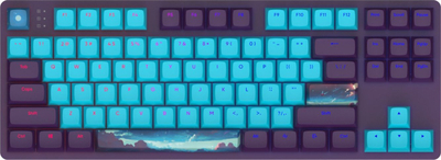 Tastierë mekanike Dark Project DPO87 Night Sky, G3MS Sapphire, RGB, vjollcë blu