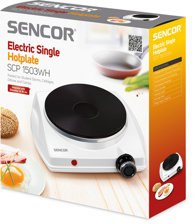 Шпорет со една плоча SENCOR SCP 1503WH-EUE4