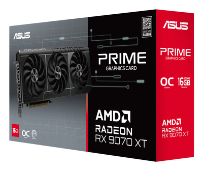 Графичка картичка Asus Radeon RX 9070 XT Prime OC, 16GB GDDR6, PCI Express, црна