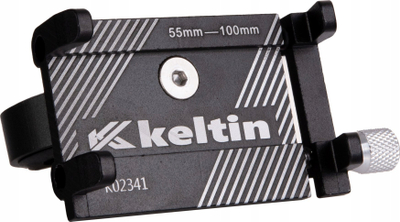 Mbajtëse telefoni për biçikletë Keltin K02341, alumin, 55-100mm, e zezë