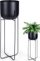 Mbajtëse vazoje Vilde Flowerpot Plant Stand, metal, 59 cm, e zezë