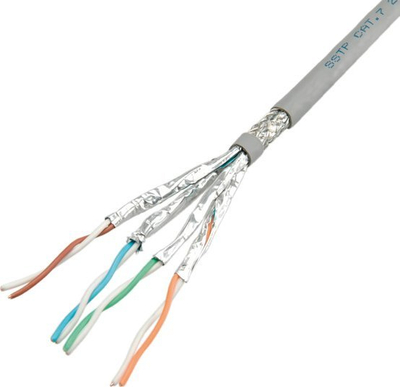 Kabllo rrjeti ROLINE S FTP Cat6 Class E, 100m, AWG 23, gri