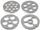 Sita për makinën e mishit Zelmer, set 4 copë, diametër 61 mm, metal