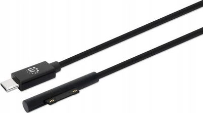 Kabllo karikimi Manhattan, USB-C në Surface Connect, 15V 3A, 1.8m, e zezë
