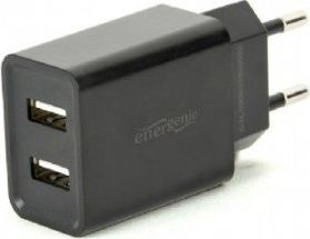 Karikues muri Gembird EG-U2C2A-03-BK, 2 porta USB, 2.1A, i zi