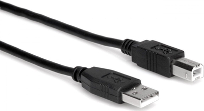 Kabllo USB Hosa USB-203AB, USB 2.0 Type A në Type B, 1m, e zezë
