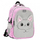 Çantë shpine për fëmijë Backpack Kitty Plush, 24L, dizajn mace plushi, rozë gri