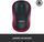 Maus Logitech M185, wireless, USB, i zi dhe i kuq