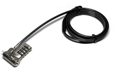 Kyç kabllorësh Port Designs 901235, kombinim me kod, për laptop, i zi