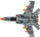 Играчка авион со далечински управувач Leantoys MIG-25, 40MHz, воен, сива камуфлажа