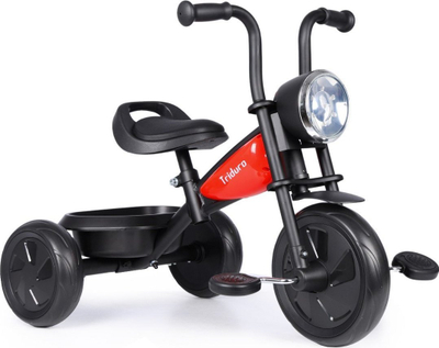 Tricikël motoçikletë Qplay Triduro, për kalamaj 2-6 vjeç, me drita LED, i kuq