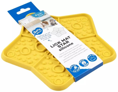 Tapet lëpirës për kafshë Duvo+ Lick Mat Star, silikon, me vakum