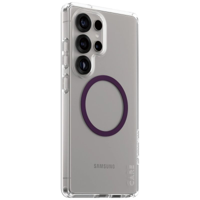 Футрола за телефон PanzerGlass Urban Combat за Samsung Galaxy S25 Ultra, магнетска QI, проѕирна слива виолетова