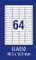 Etiketa vetëngjitëse Avery Zweckform Economy ELA050, 48.5 x 16.9mm, 100 fletë, të bardha