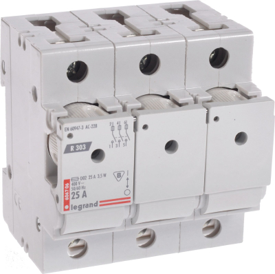 Ndërprerës me siguresë Legrand Fuse Switch R 303, 3P, 25A, D02