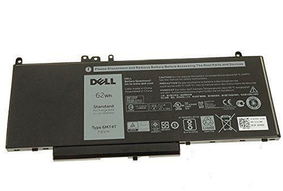Bateri laptopi Dell 6MT4T, 6 qeliza, 62Wh, e zezë