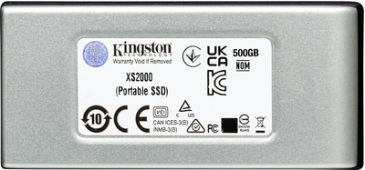 Disk i jashtëm Kingston XS2000 - 500GB, i argjendtë