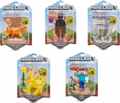 Figurë loje Educa Borras Minecraft, 8 cm, me nyje që lëvizin, shumëngjyrëshe