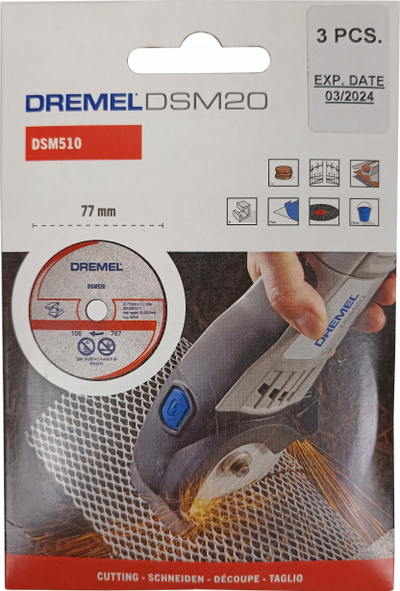 Disk prerës për metal Dremel DSM510, 77mm, set 3 copë