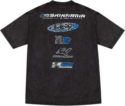 Set Skinarma T-shirt Asphalt L, çantë për kufje me kapak mbrojtës, e zezë